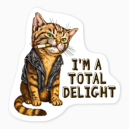 I'm A Total Delight - 3" Art Sticker
