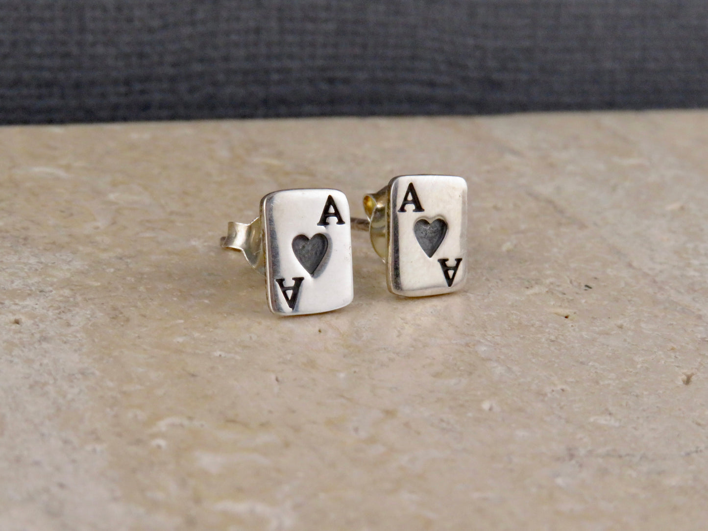 Ace of Hearts Post Earrings