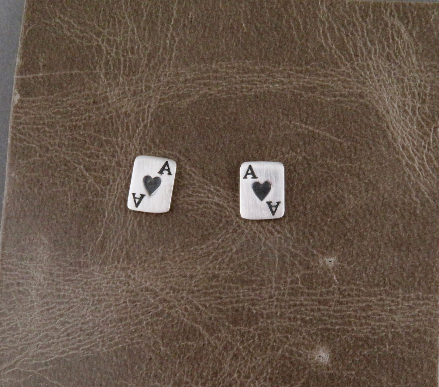 Ace of Hearts Post Earrings