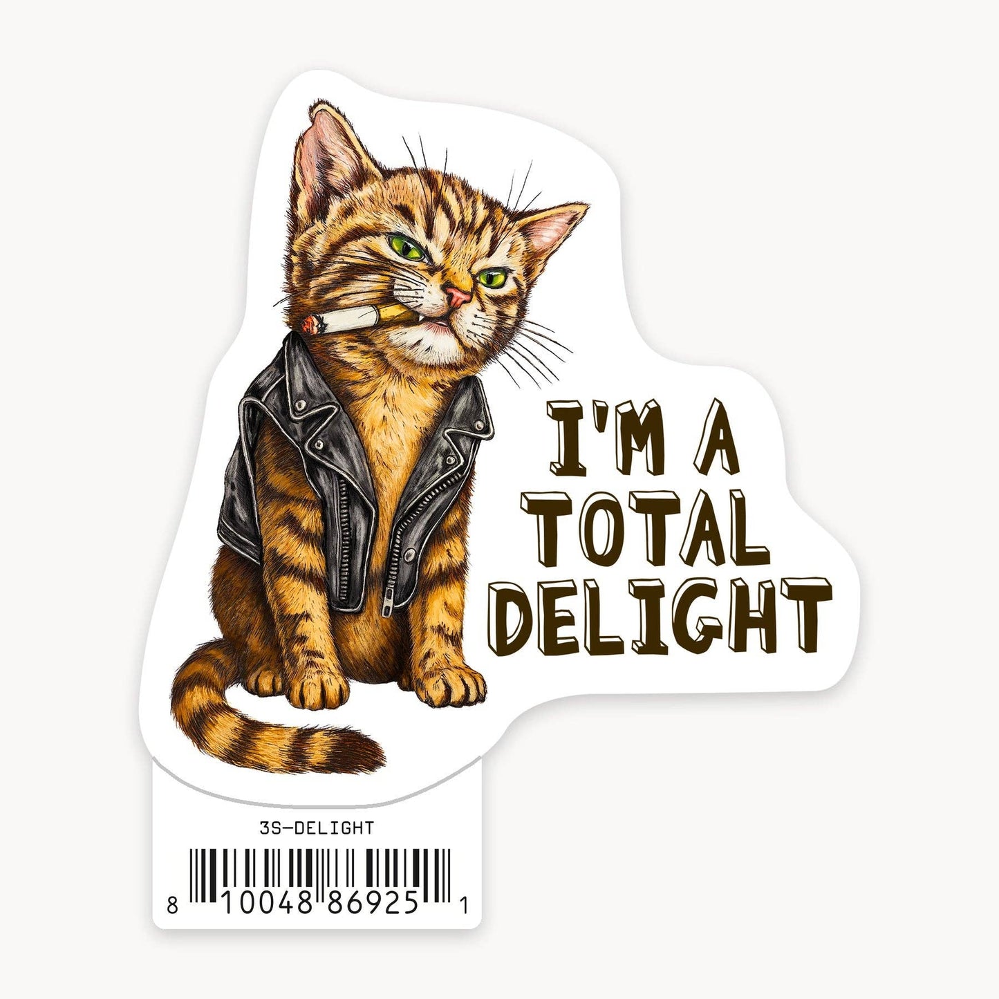 I'm A Total Delight - 3" Art Sticker