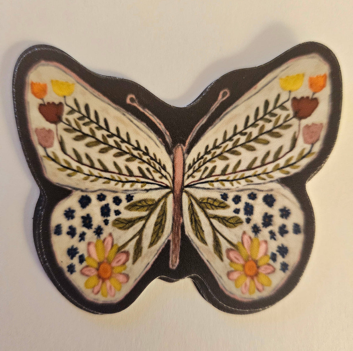 Butterfly Flowers Vinyl Sticker