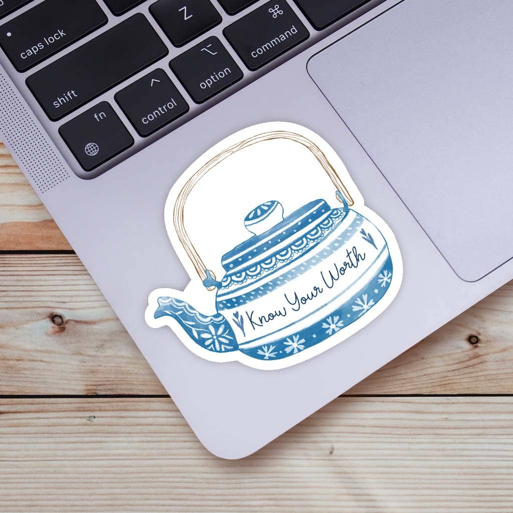 Tea Pot Worth Sticker