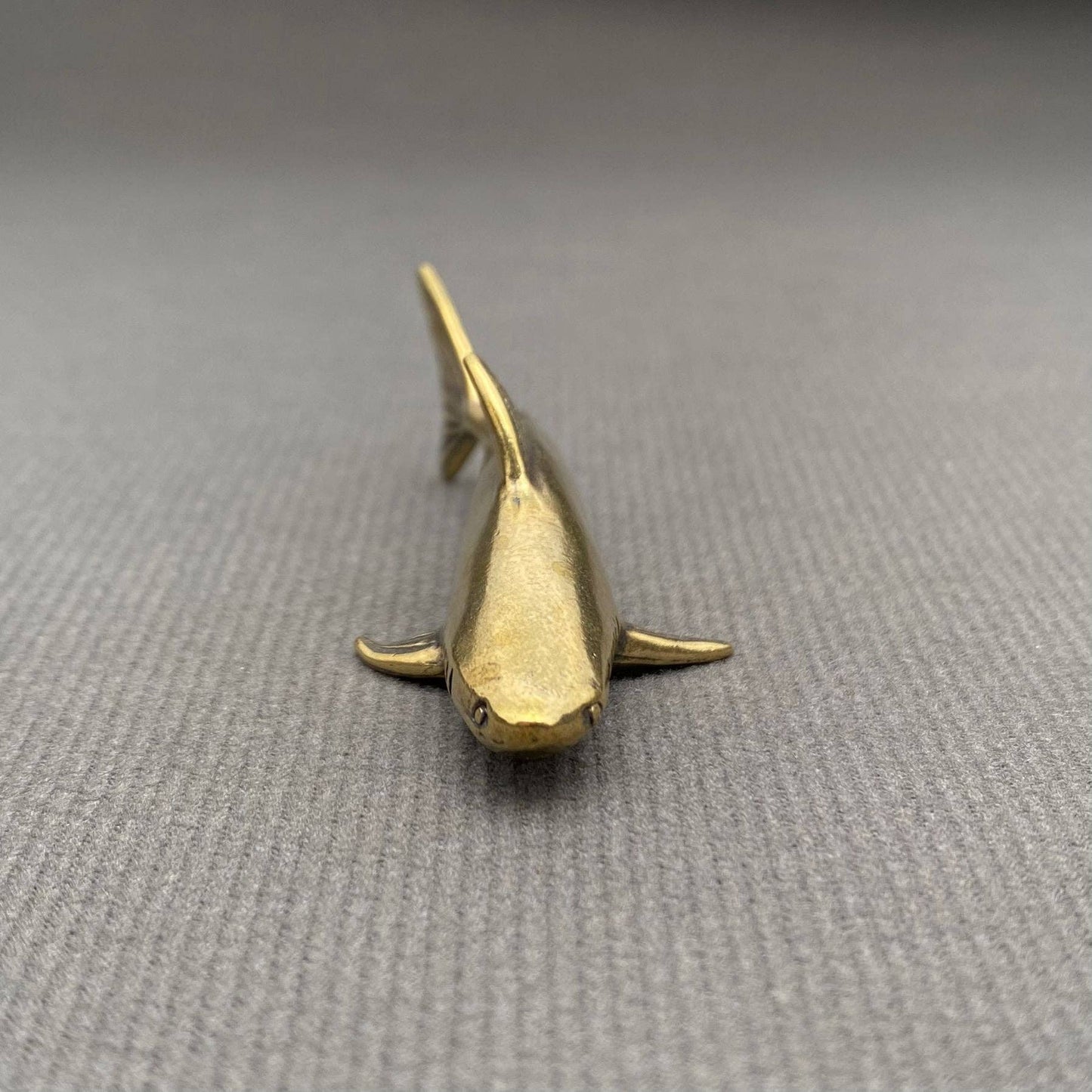 Shark Brass Mini Figurine - Decor/Desktop Ornament