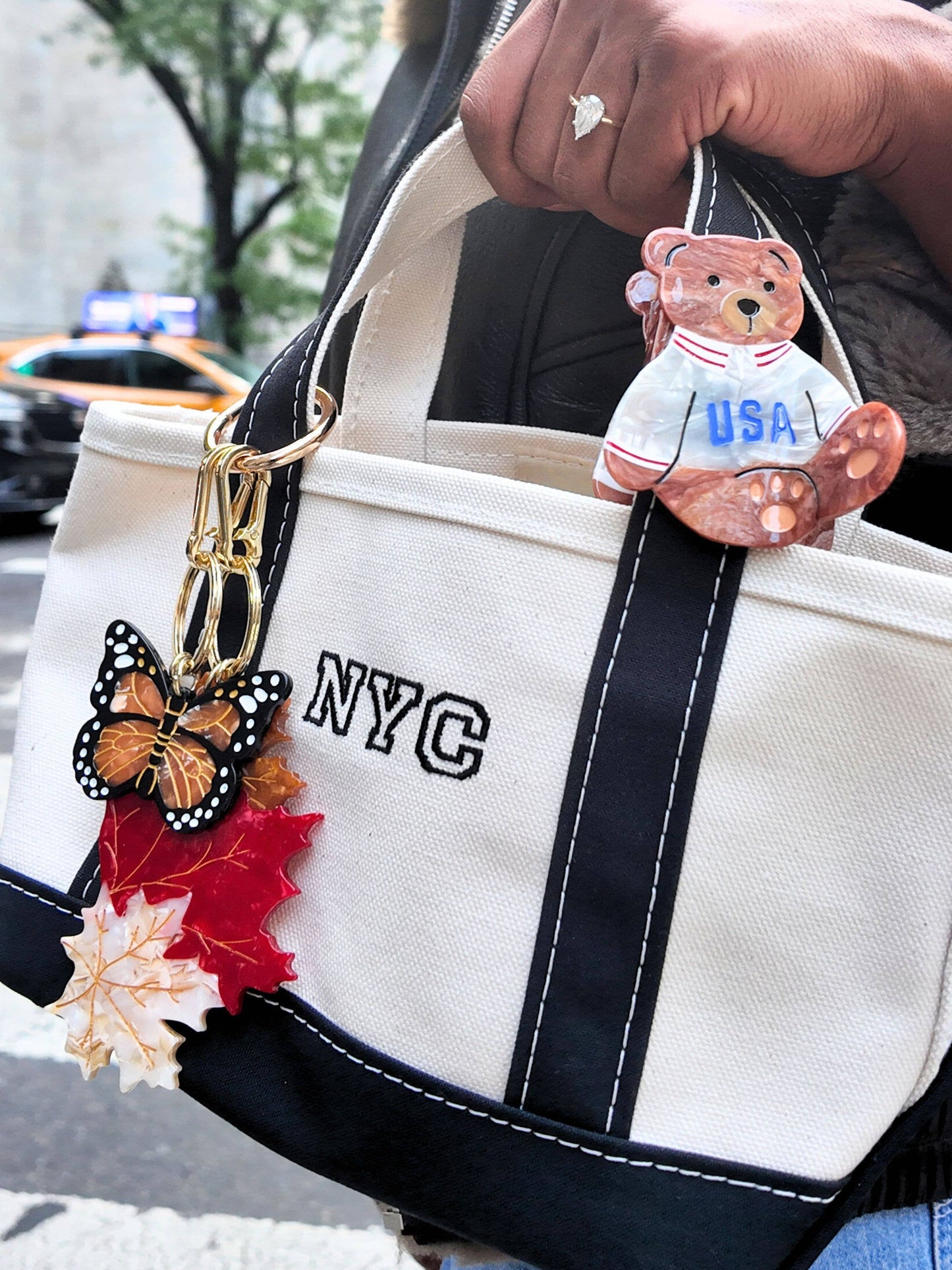 Monarch Butterfly Bag Charm + Keychain