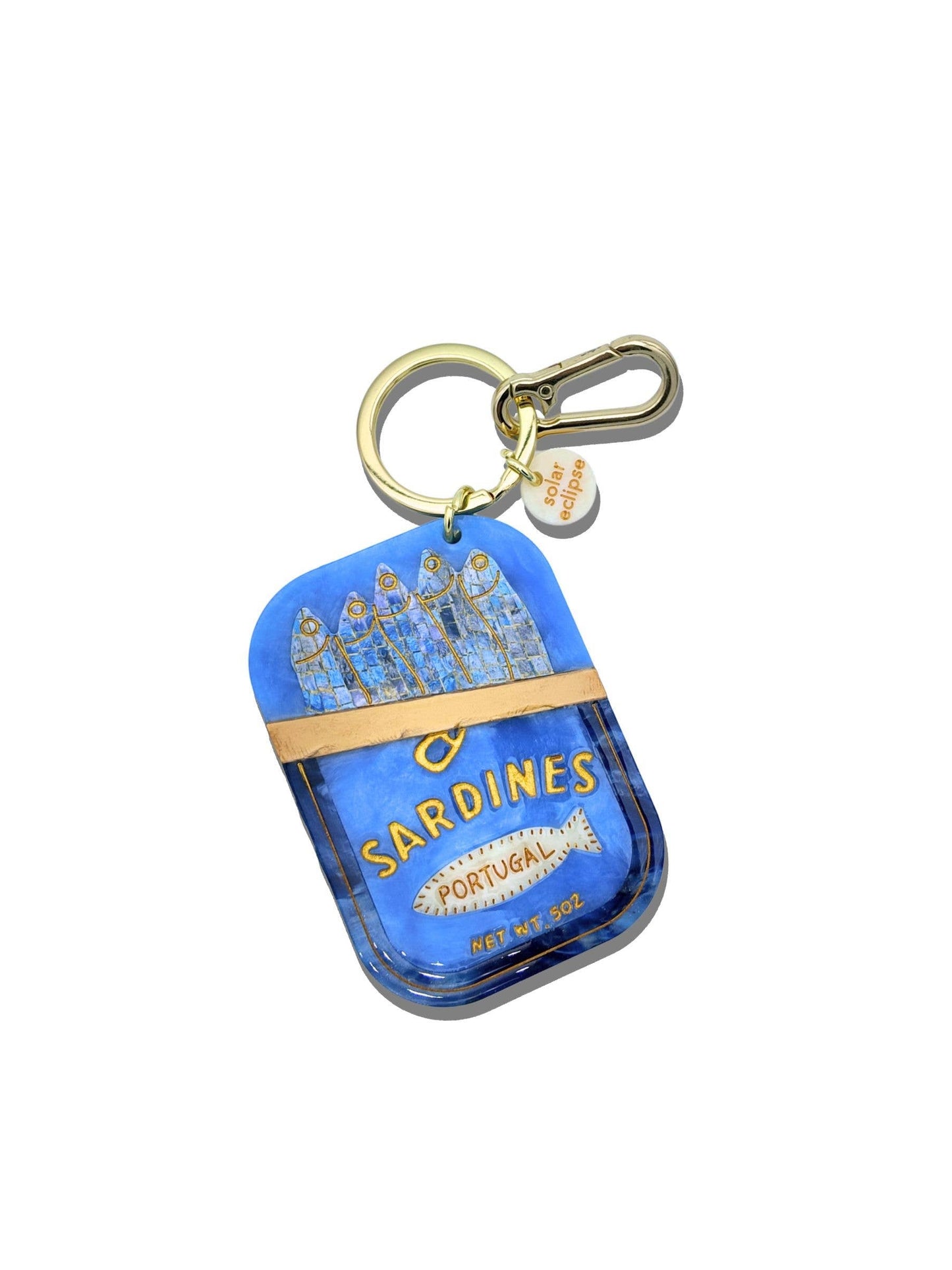 Sardines Bag Charm + Keychain - Hand-Painted