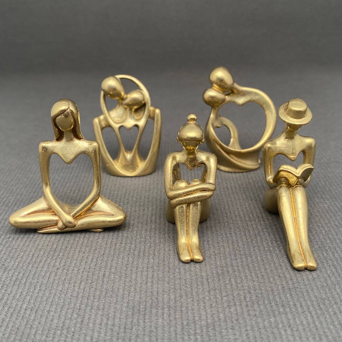 Abstract Brass Statue Desktop Ornaments/Decor - 'Love and Serenity'