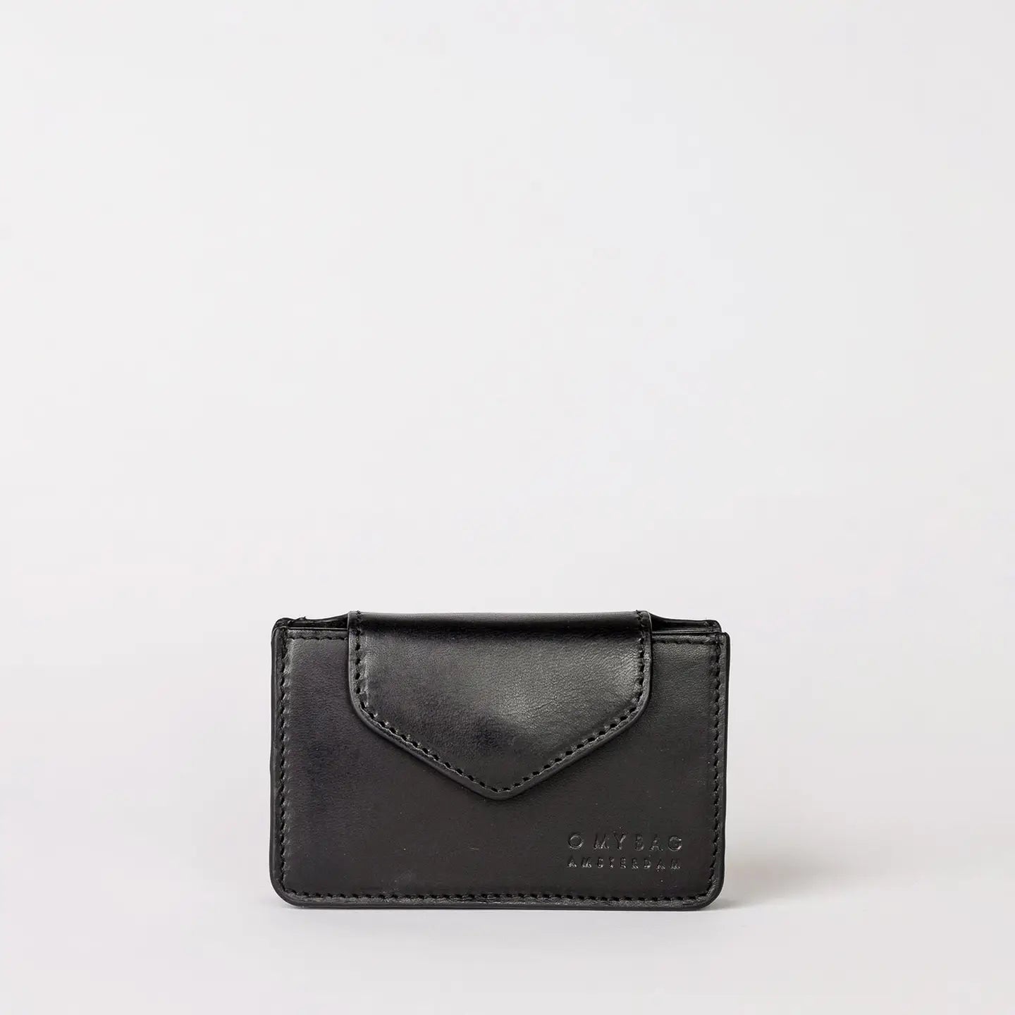 Harmonica Wallet - Black Classic Leather