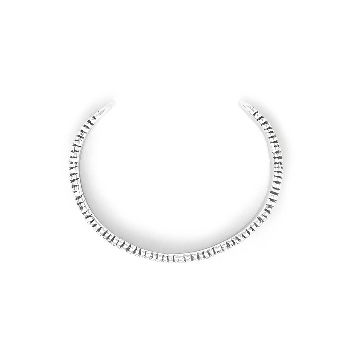 Glenn Griffin Collections Pebbled Cuff Bracelet - Silver with a textured, pebbled surface.