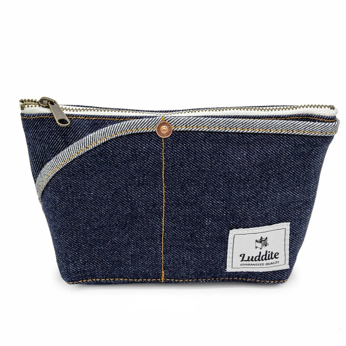 Denim Pouch with Pockets - Made in Japan - Luddite