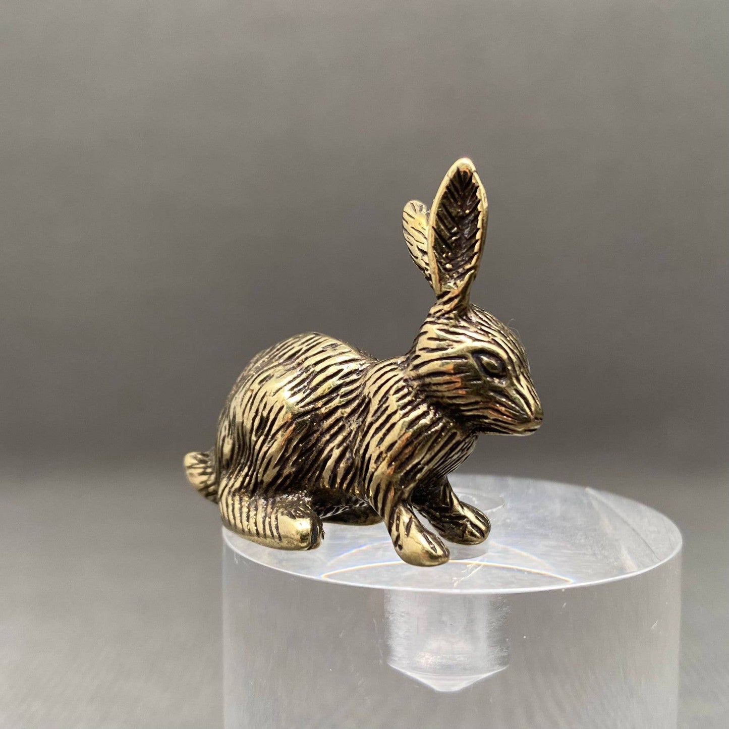 Rabbit Mini Brass Figurine - Decor/Desktop Ornament