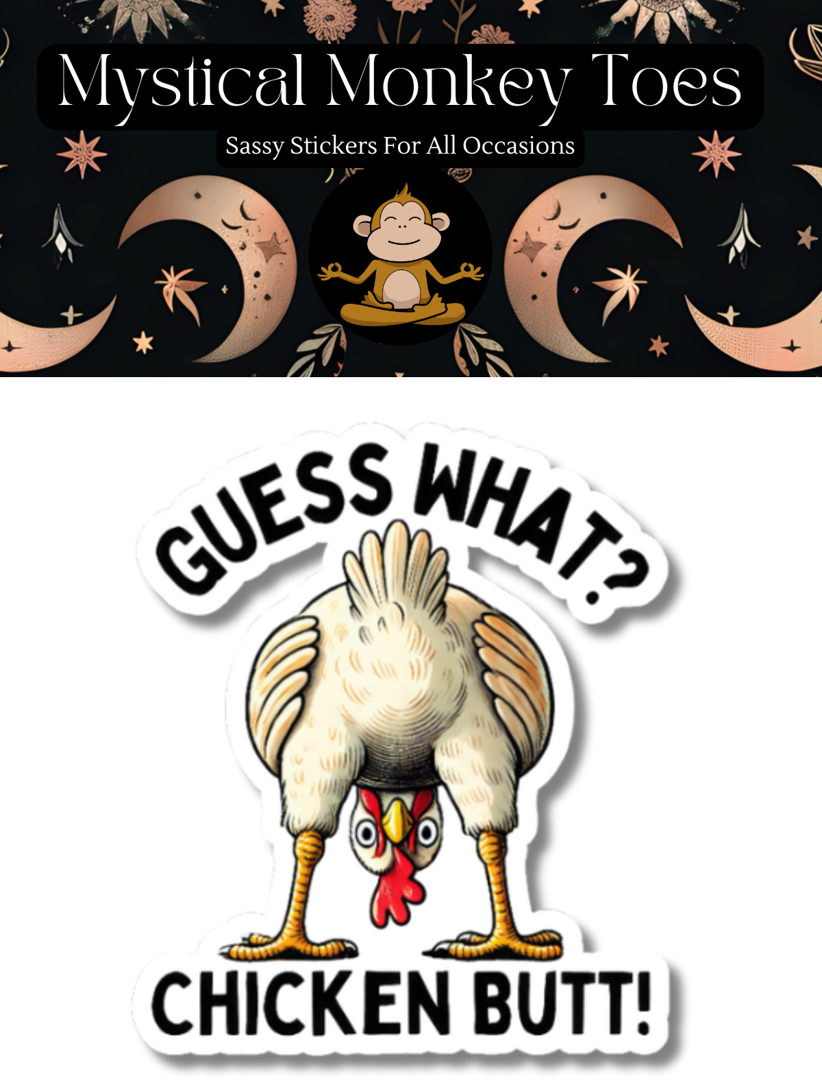 Chicken Butt Sticker