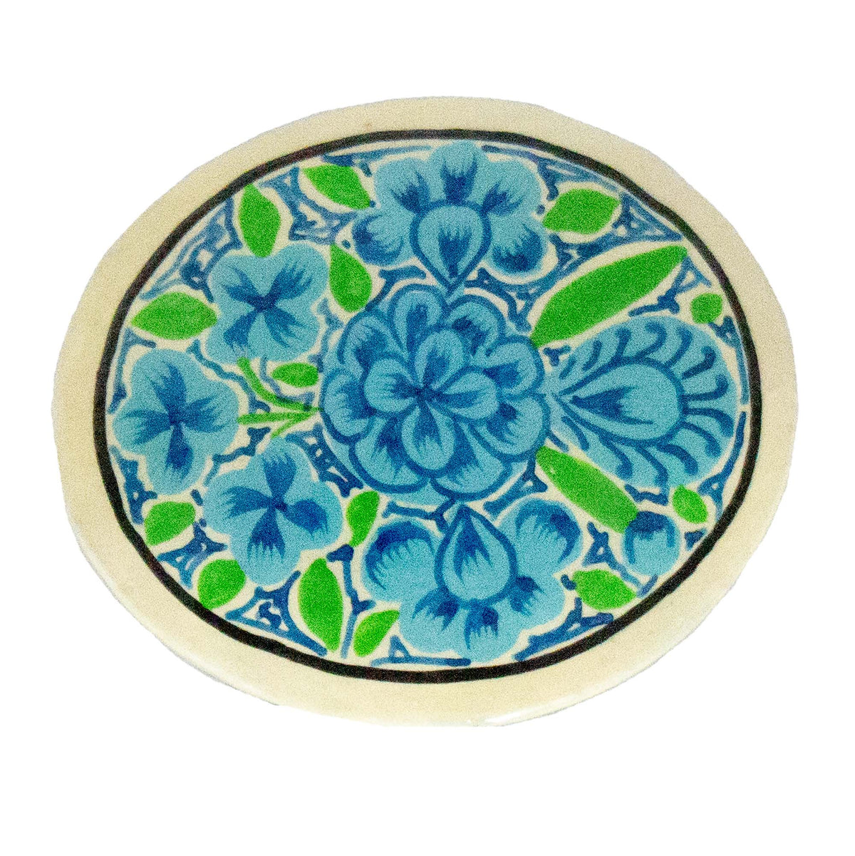 Handpainted Kashmiri Box - Blue Flowers