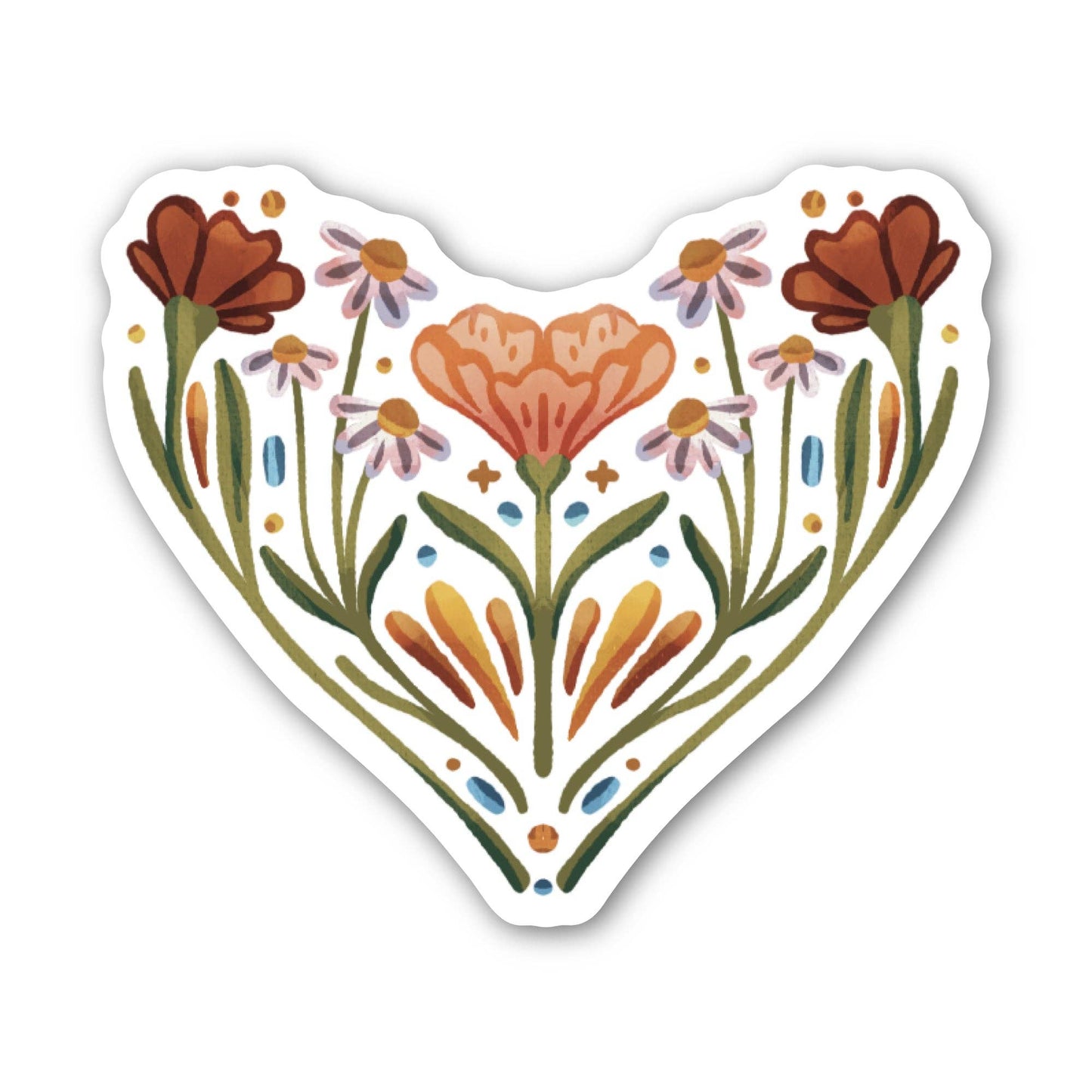Floral Heart Sticker
