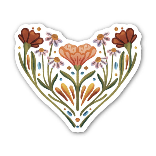Floral Heart Sticker