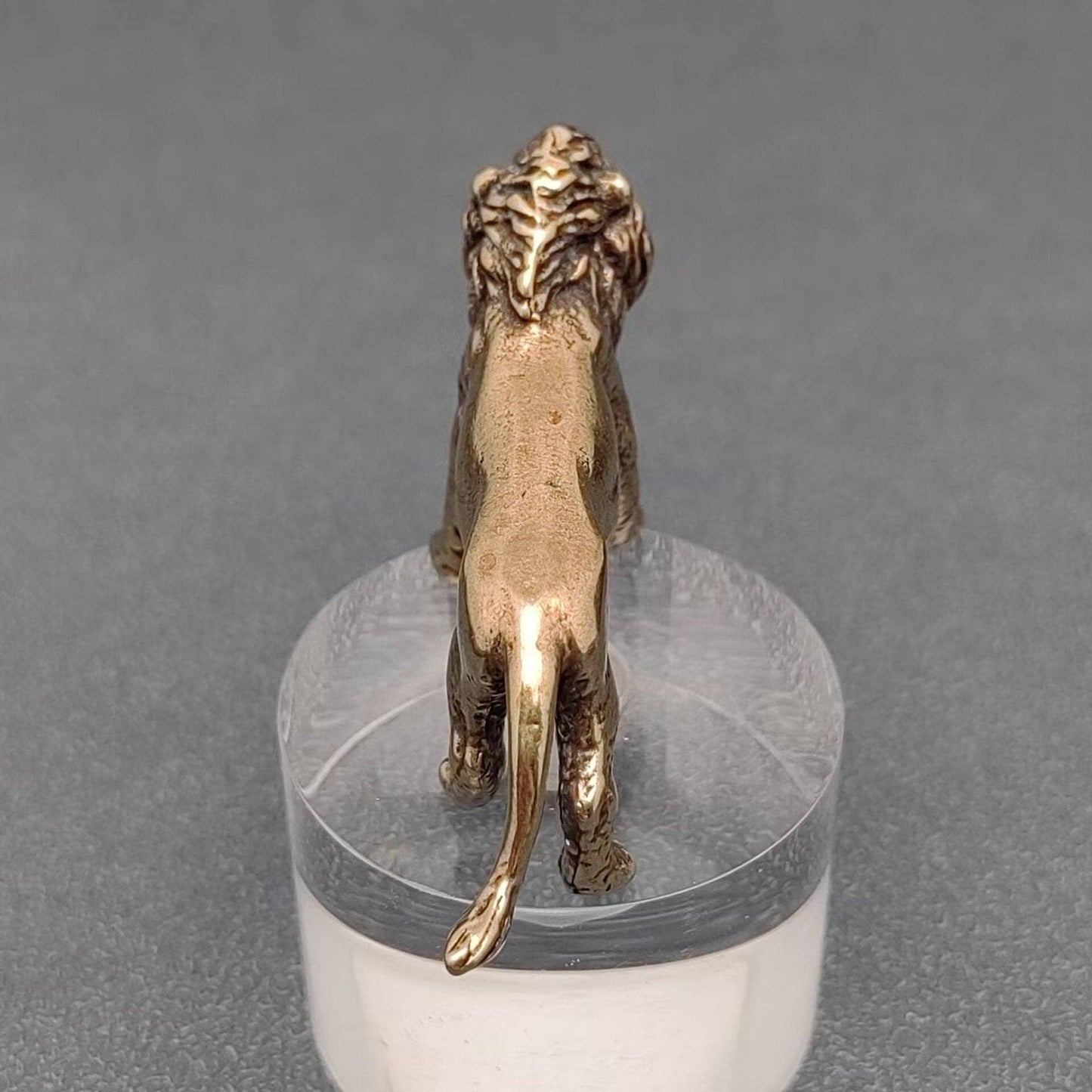 Lion Brass Mini Figurine - Desktop Ornament/Decor