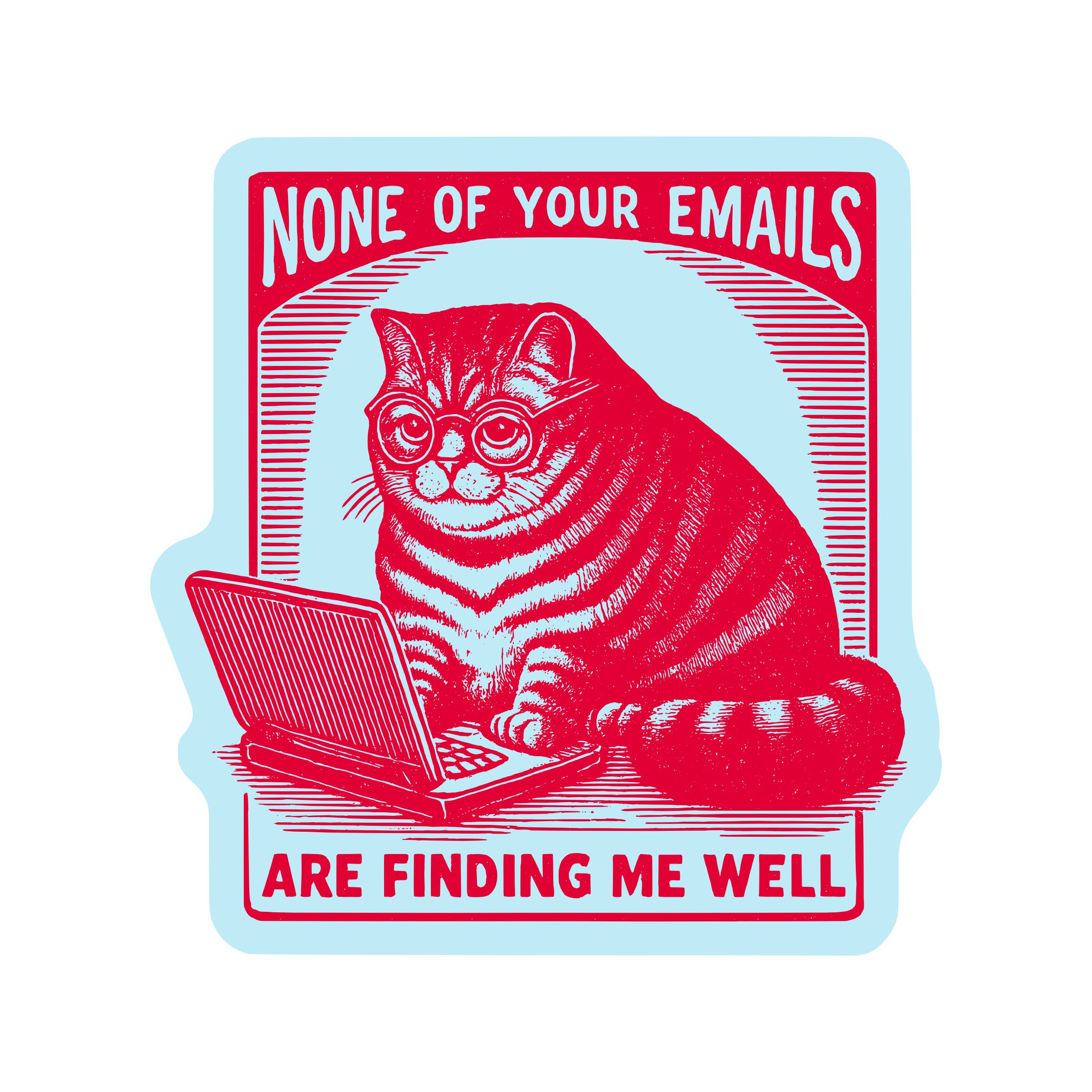 Email Cat Sticker – Mosaic Sun