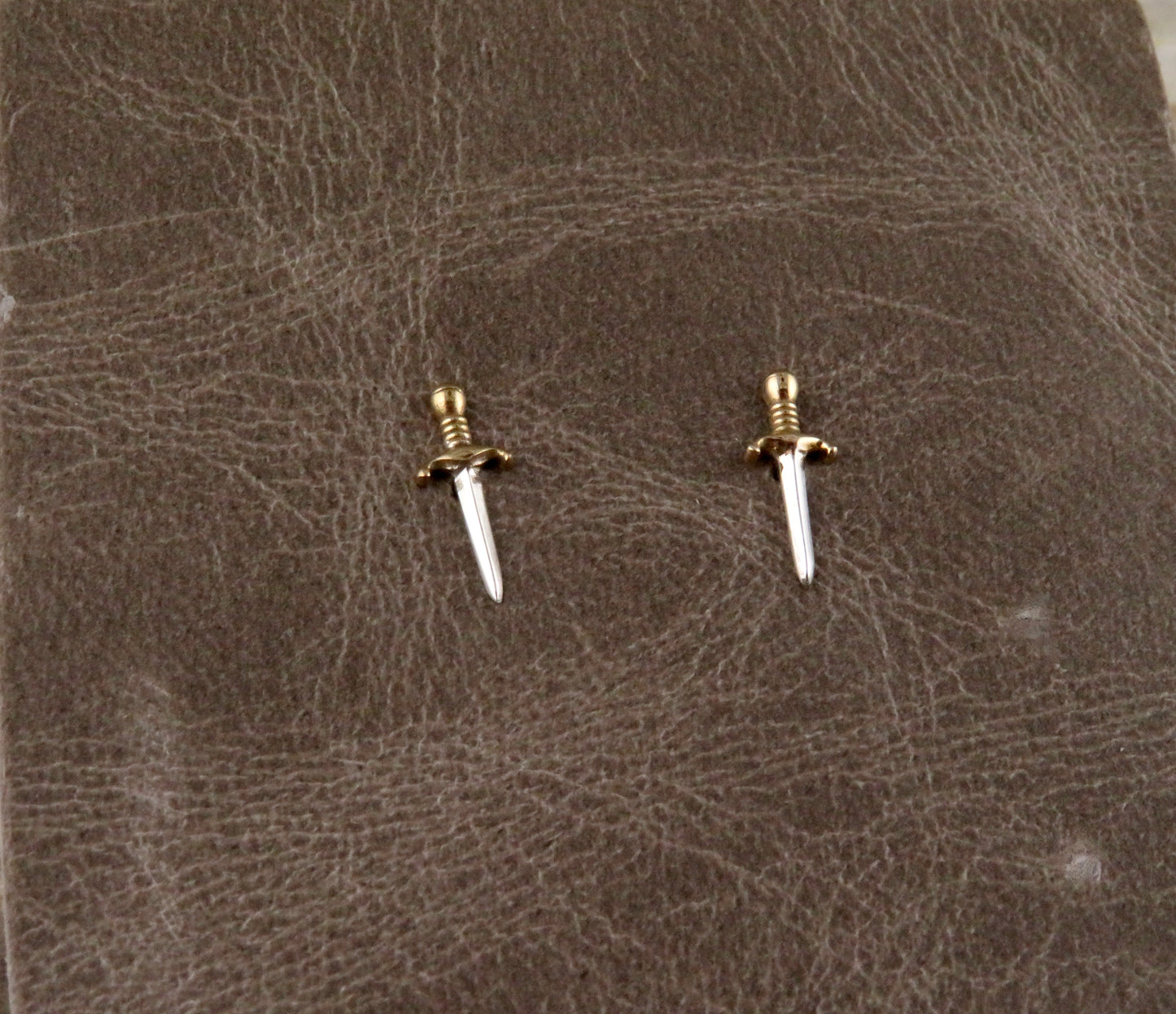 Mixed Metal Dagger Post Earrings