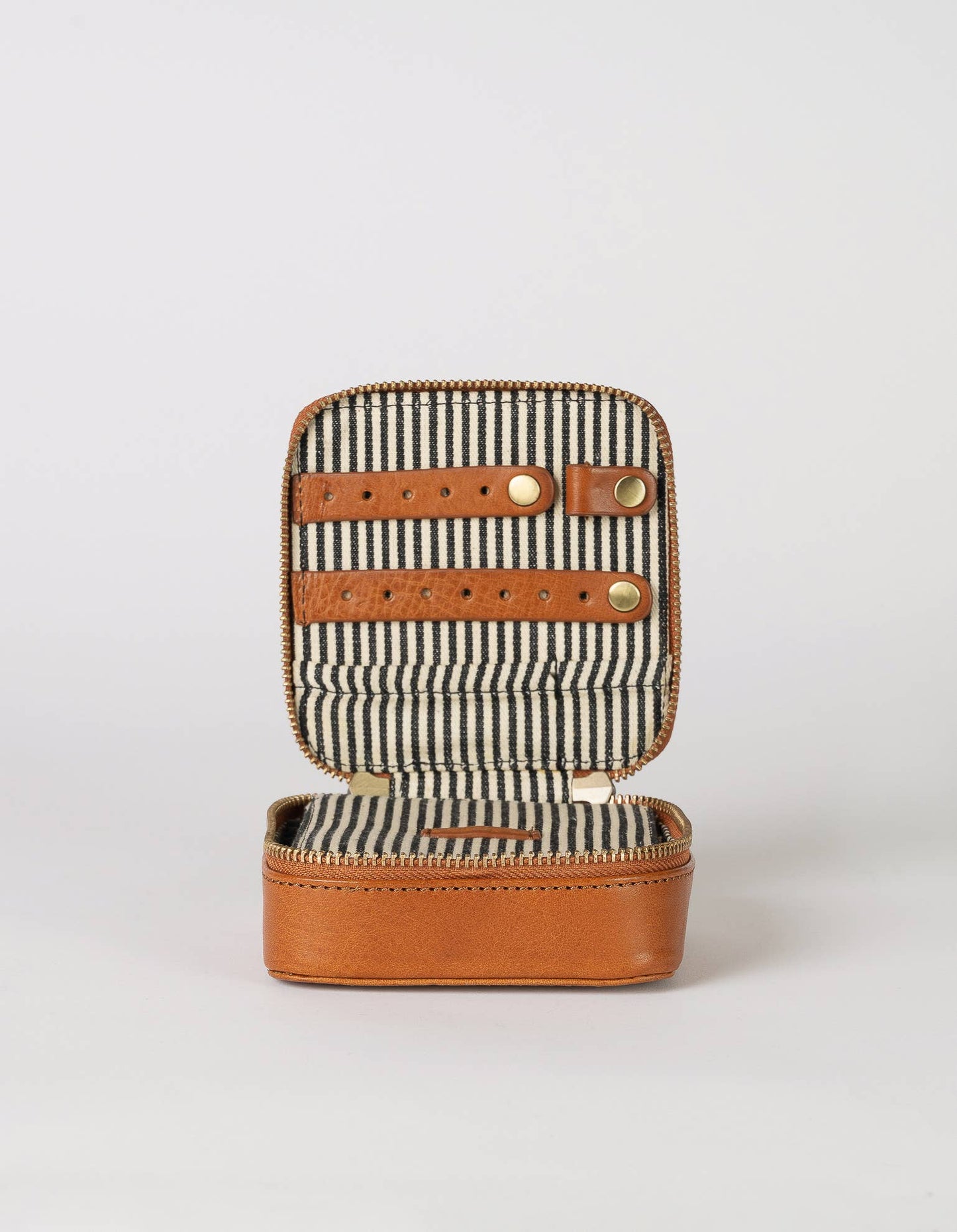 Leather Jewelry Box - Cognac Stromboli Leather
