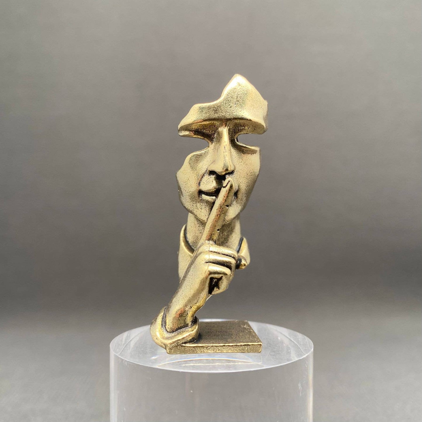 Brass Abstract Figurine Desktop Ornament/Decor - 'Contemplate'