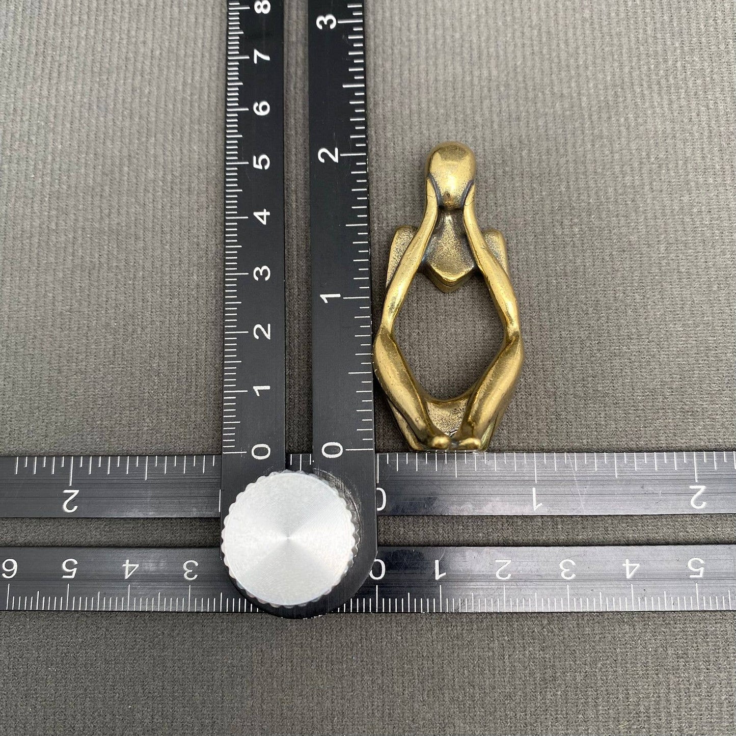 Brass Abstract Desktop Ornament/Decor - 'Pondering Person'