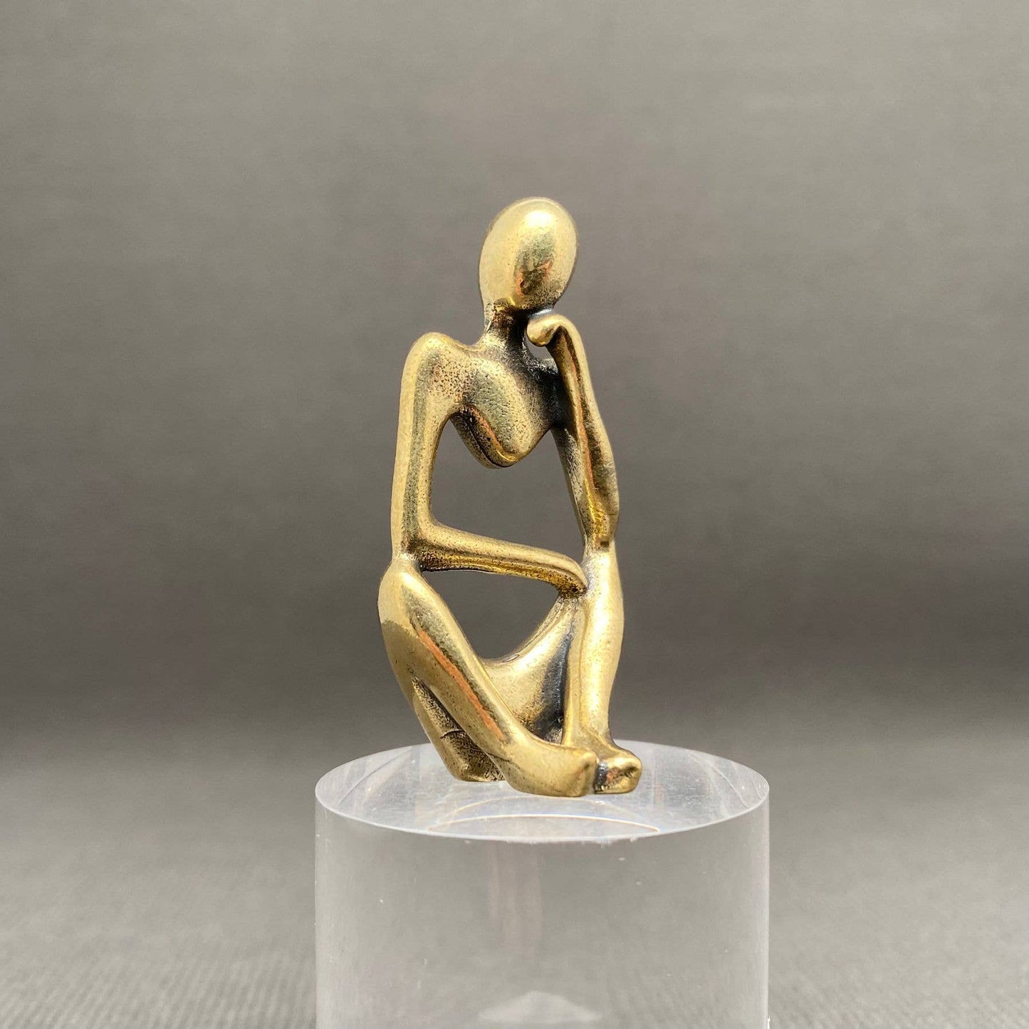 Brass Abstract Desktop Ornament/Decor - 'Pondering Person'