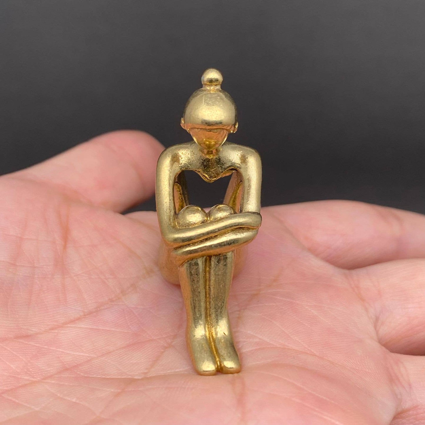 Abstract Brass Statue Desktop Ornaments/Decor - 'Love and Serenity'