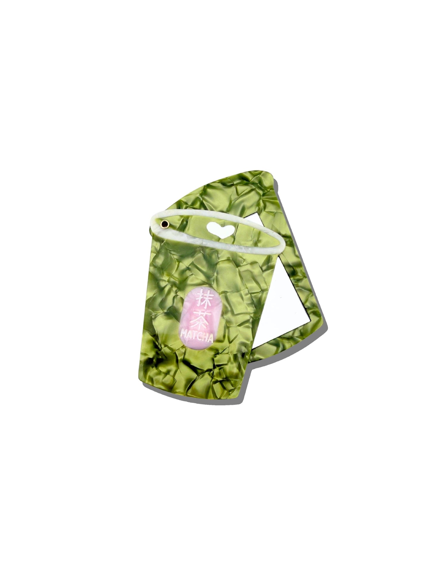 Matcha Compact Mirror - Hand Painted | Eco-Friendly
