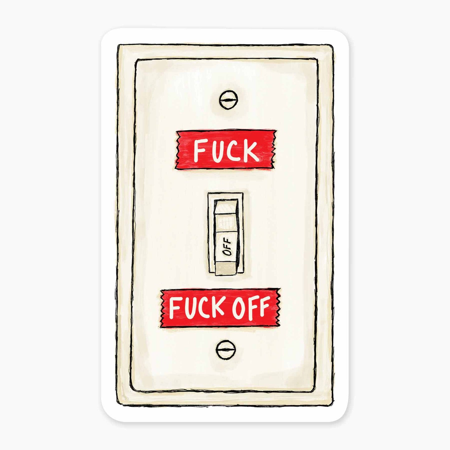 F On Or Off - 3" Art Sticker