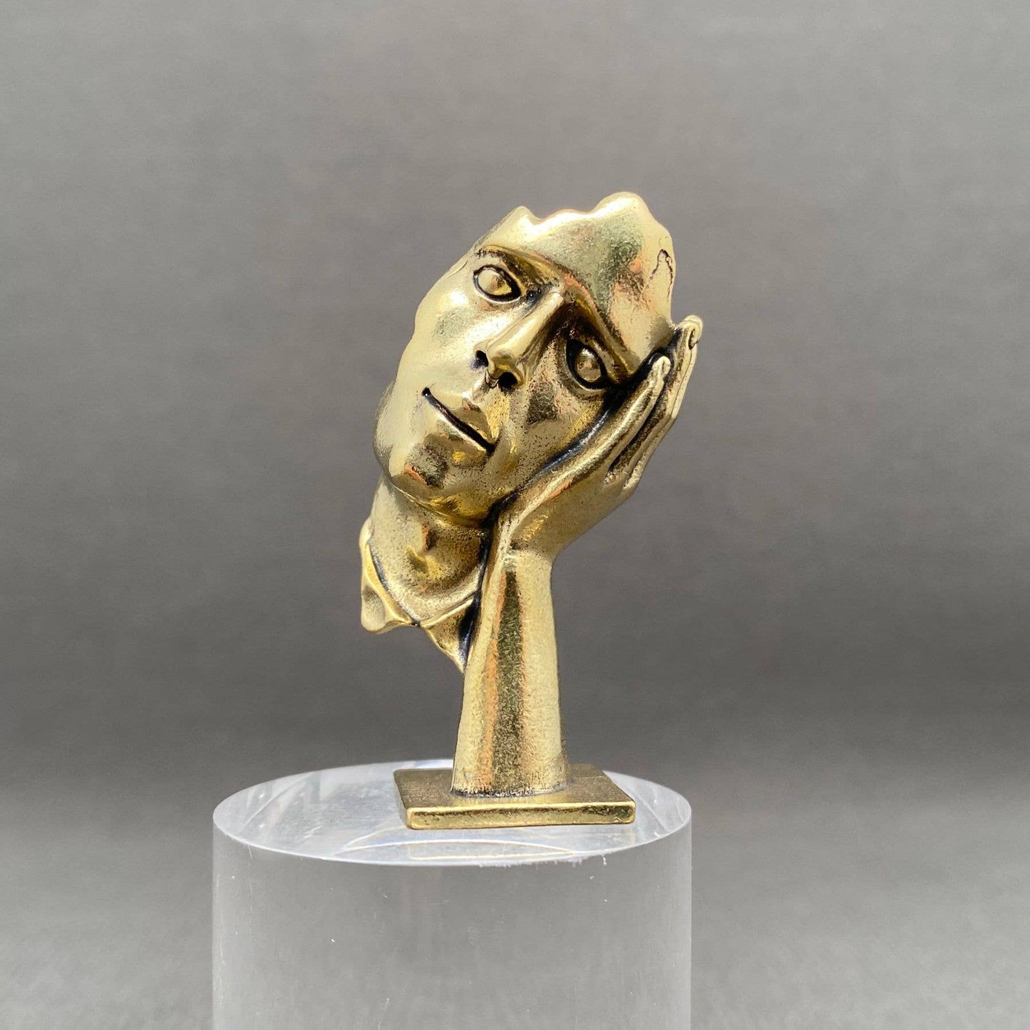 Brass Abstract Figurine Desktop Ornament/Decor - 'Contemplate'