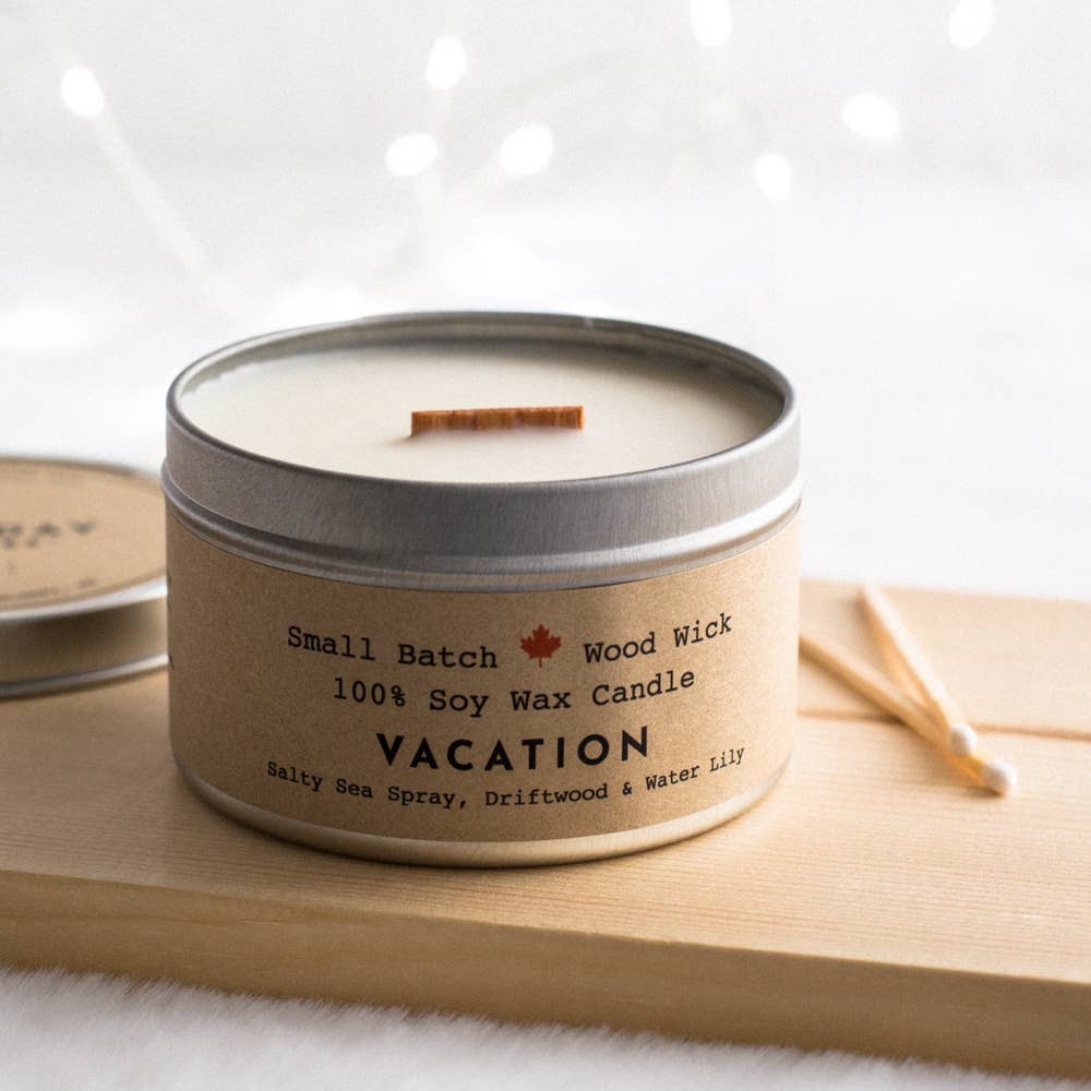 Vacation Cabin Candle Tin