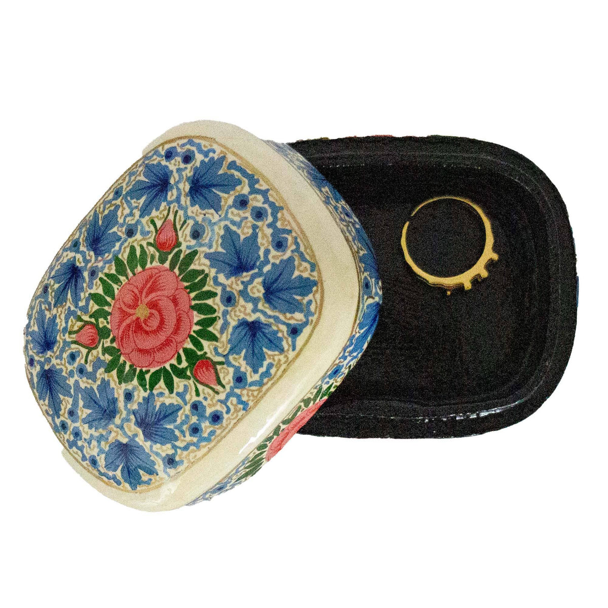 Handpainted Kashmiri Box - Peony