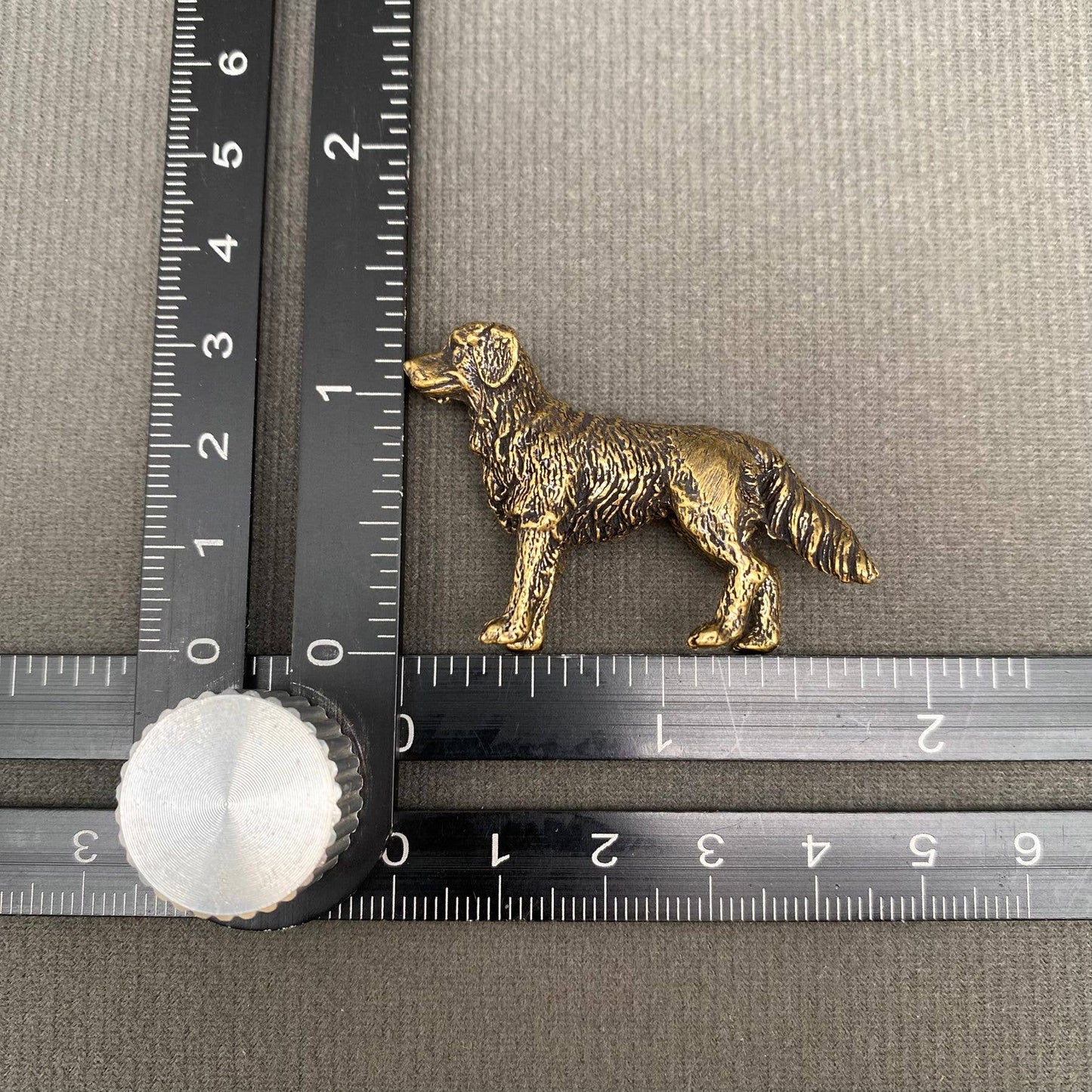 Dog Brass Mini Figurine - Desktop Ornament/Decor