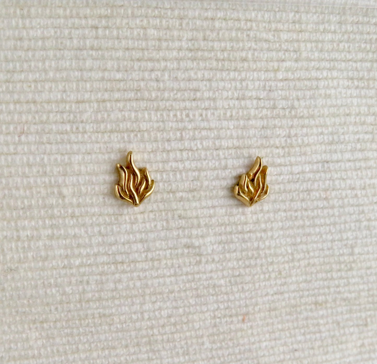 Bronze Flame Post Earrings