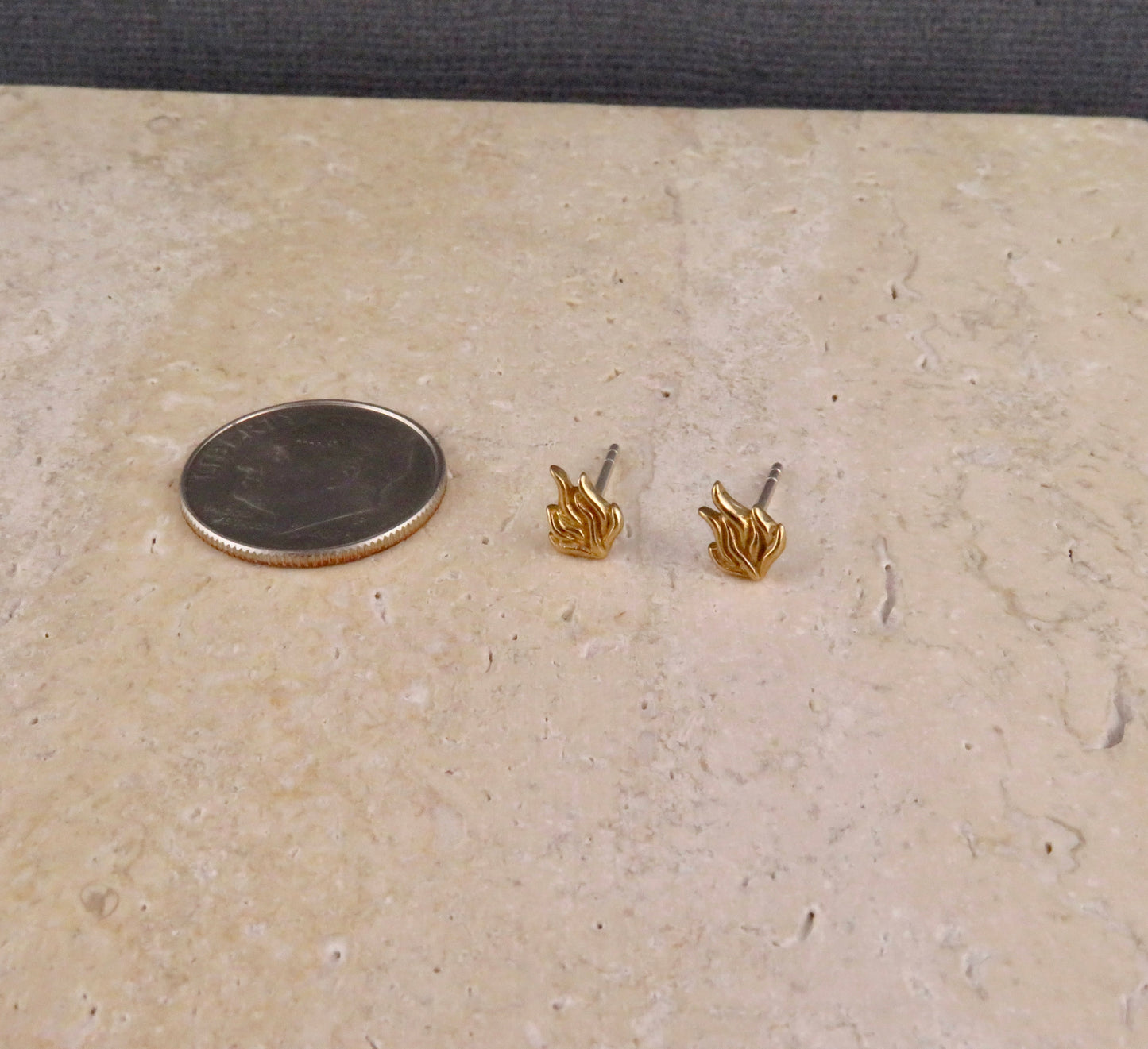 Bronze Flame Post Earrings