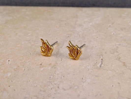 Bronze Flame Post Earrings