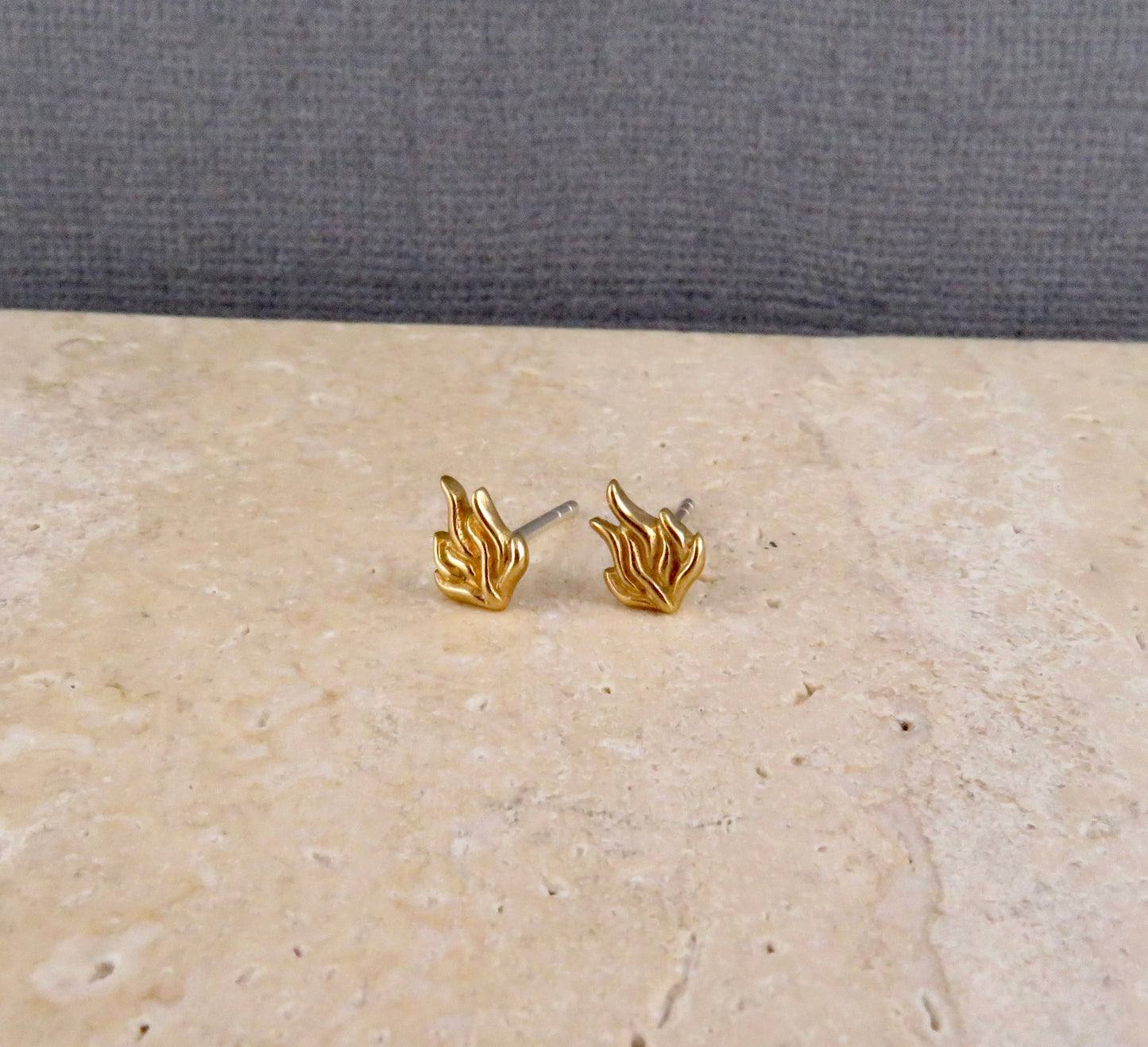 Bronze Flame Post Earrings