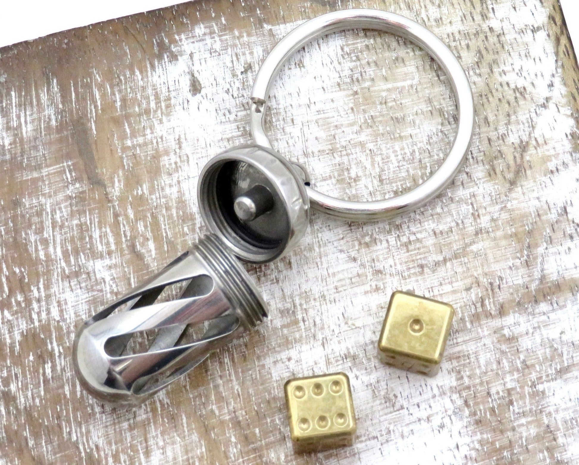 dice keychain | pair of dice keyring | gambler gift | gift for man | dice gift