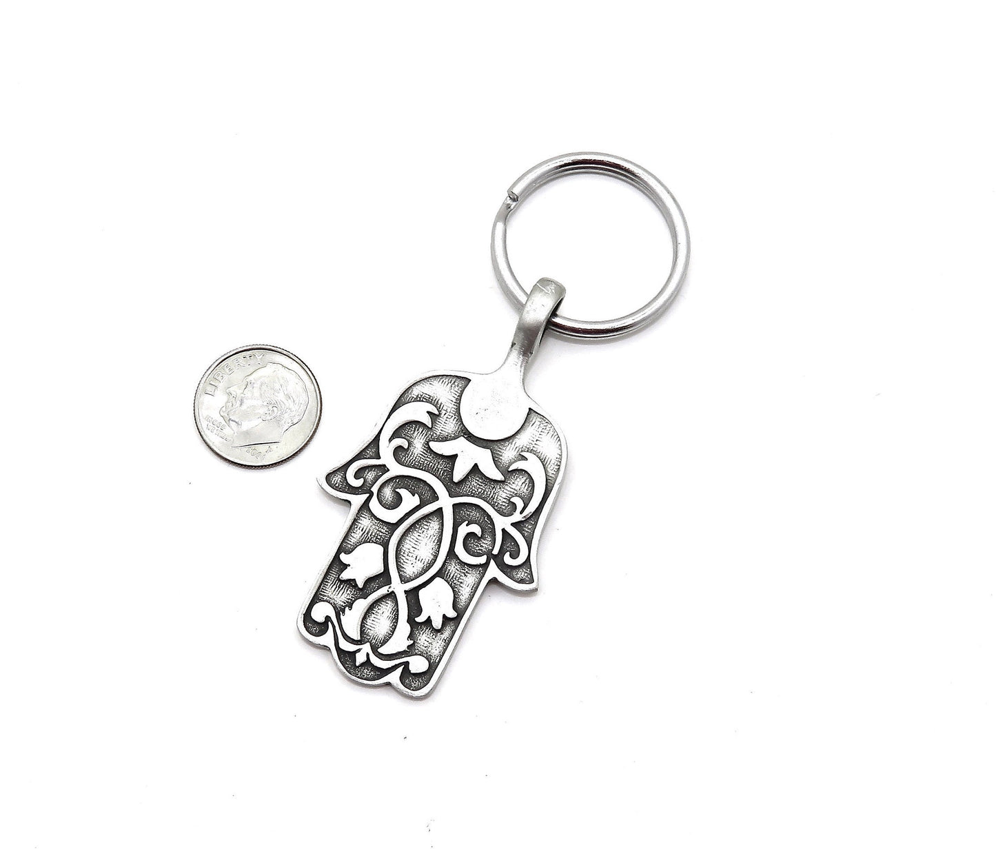 Hamsa Keyring, Hand Keychain, Spiritual Keyring, Hamsa Keyring, Hamsa gift, Hand charm gift, Judaic Gift, Bar Mitzvah Gift, good luck gift
