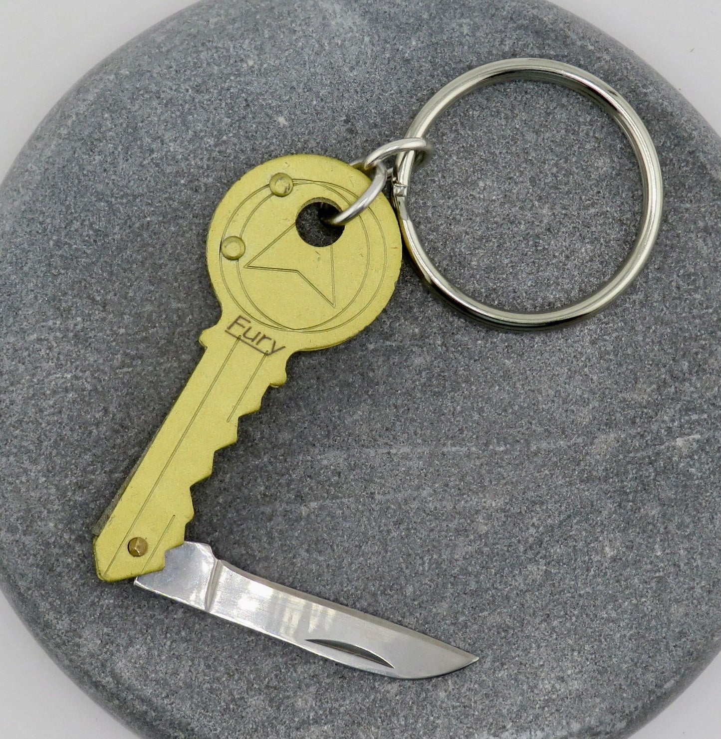Key Pocketknife Keychain | Mini Knife Keyring | Small Knife Keychain | Key Knife Keyring | Mini Pocketknife keychain | Gold Key Knife Gift