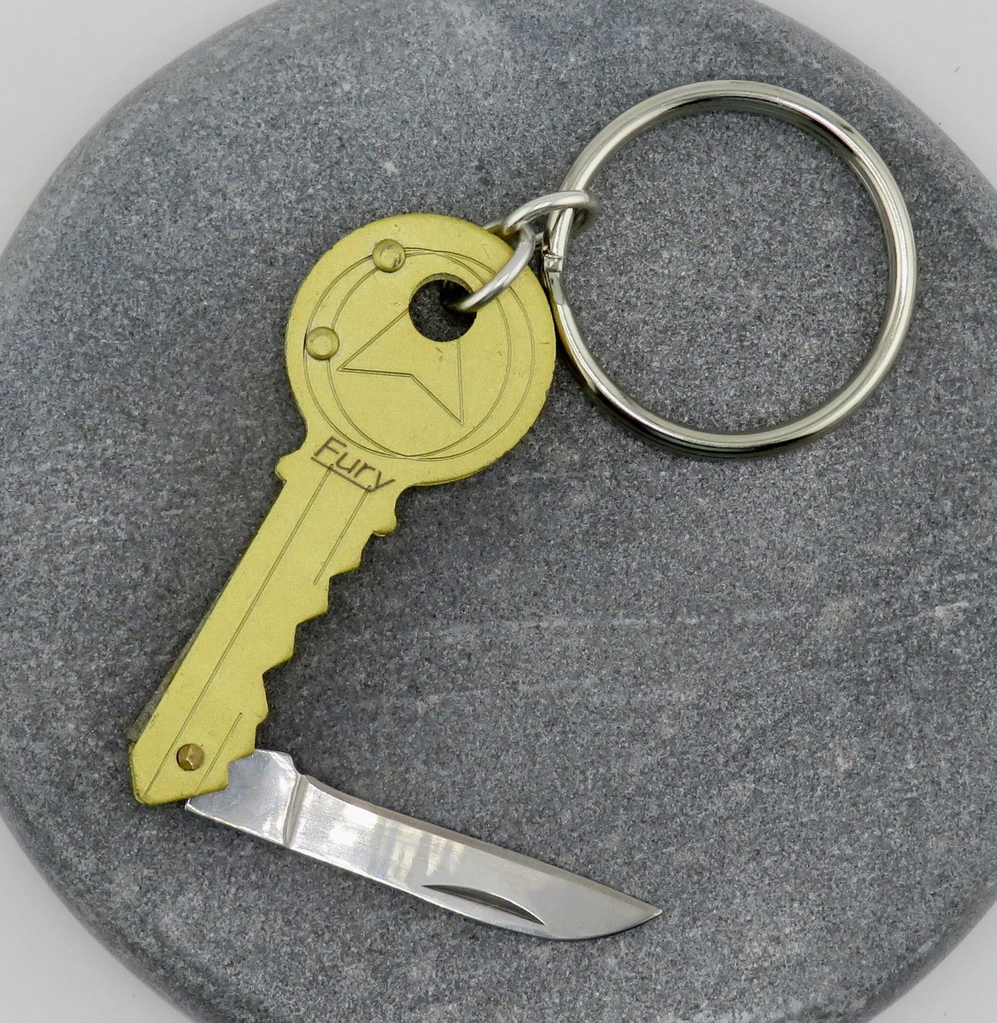 Key Pocketknife Keychain | Mini Knife Keyring | Small Knife Keychain | Key Knife Keyring | Mini Pocketknife keychain | Gold Key Knife Gift