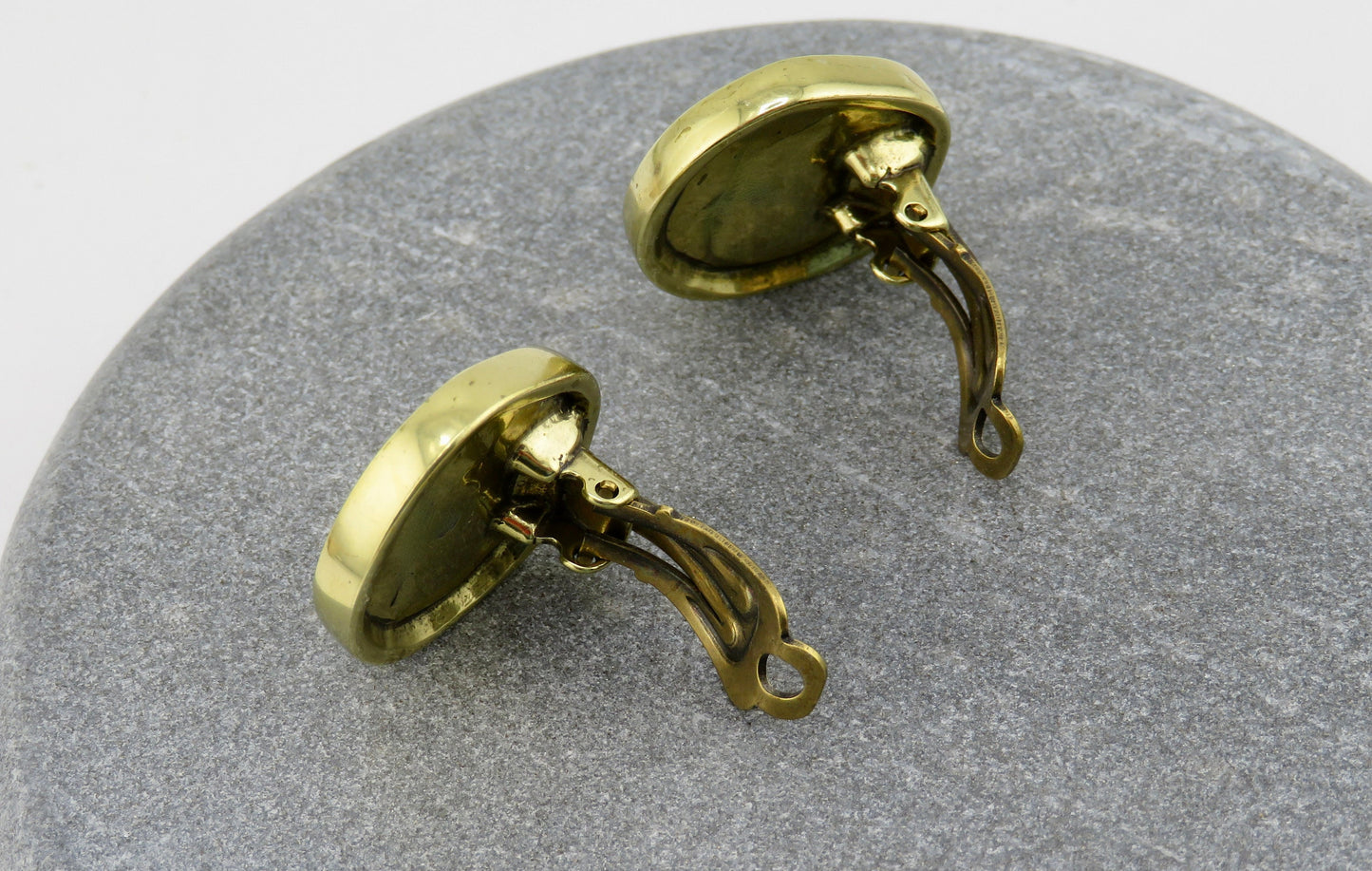 Hammered Gold Clip on Earrings | Gold Round Clips Earrings | Hammered matte gold Clip On earrings