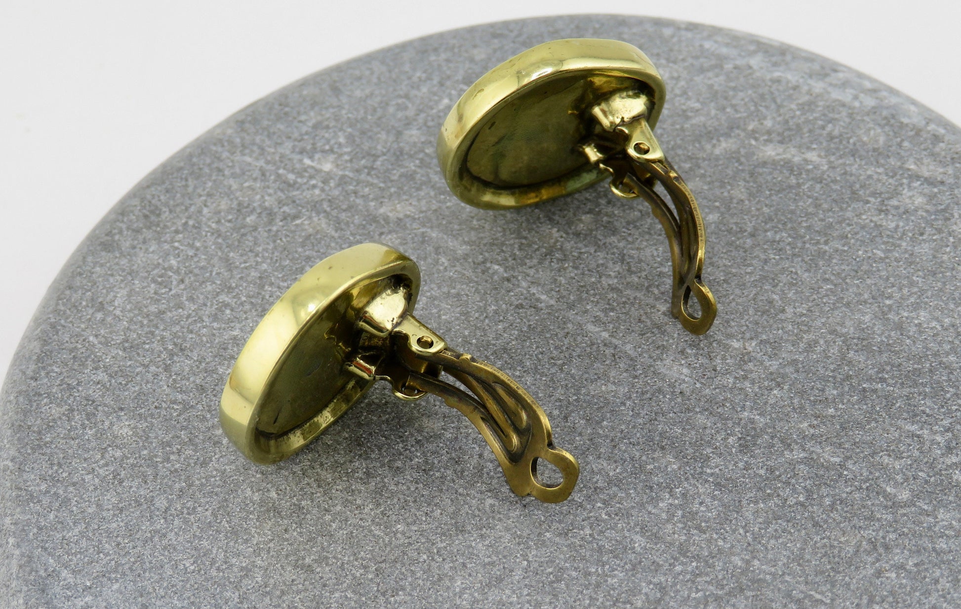 Hammered Gold Clip on Earrings | Gold Round Clips Earrings | Hammered matte gold Clip On earrings