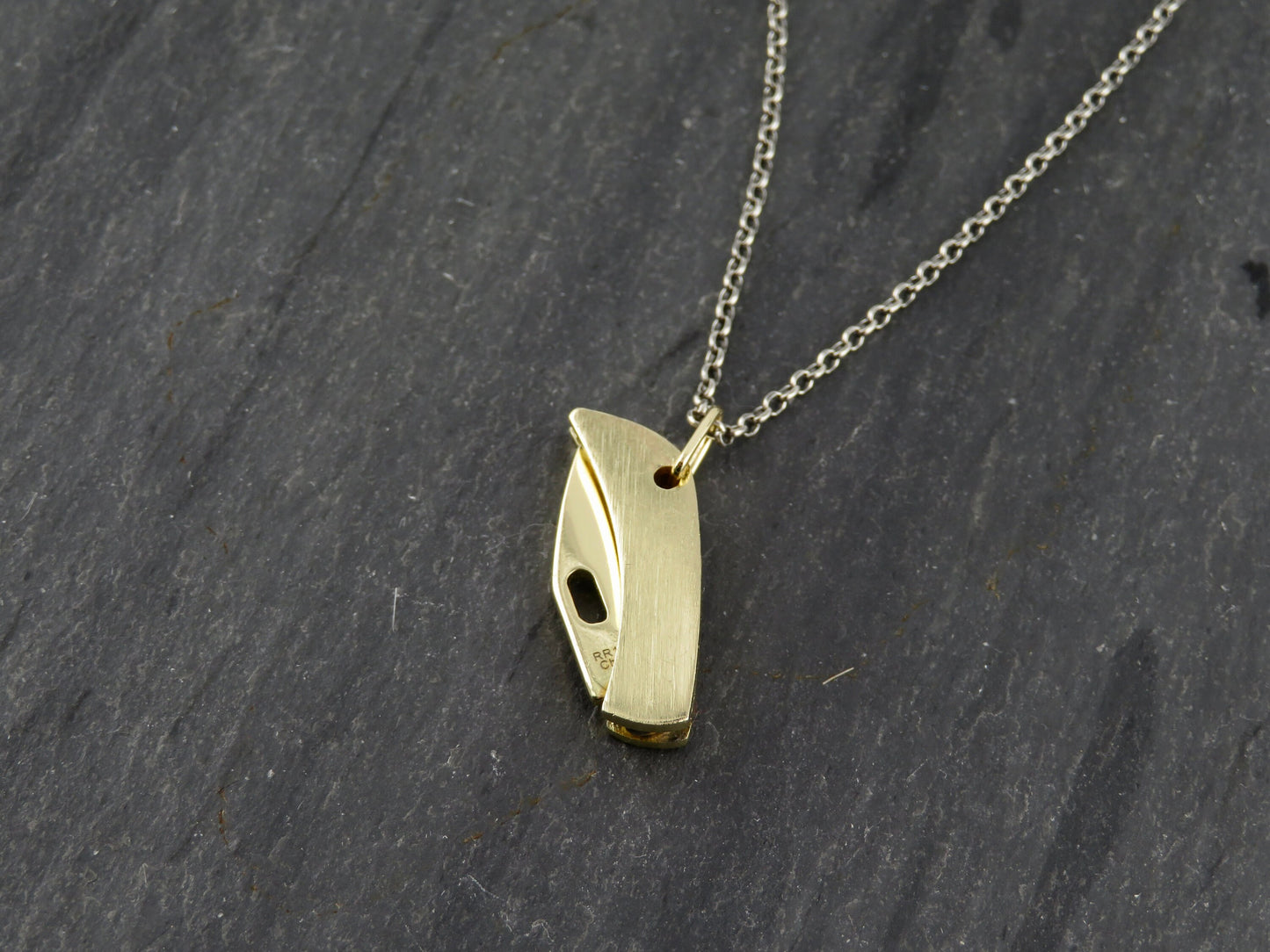 Small Knife necklace | Mini knife pendant | Little gold knife necklace | small pocketknife pendant | brass knife jewelry | mini brass knife