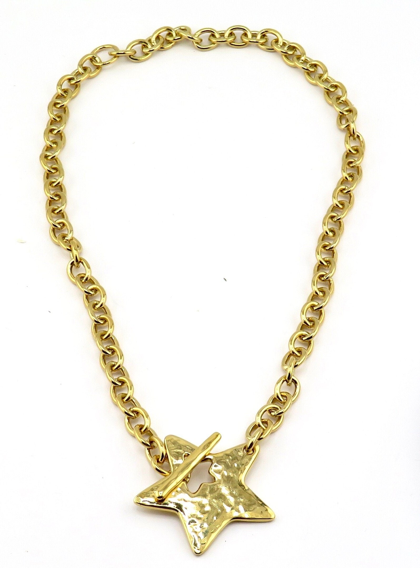Gold Star in Front Necklace