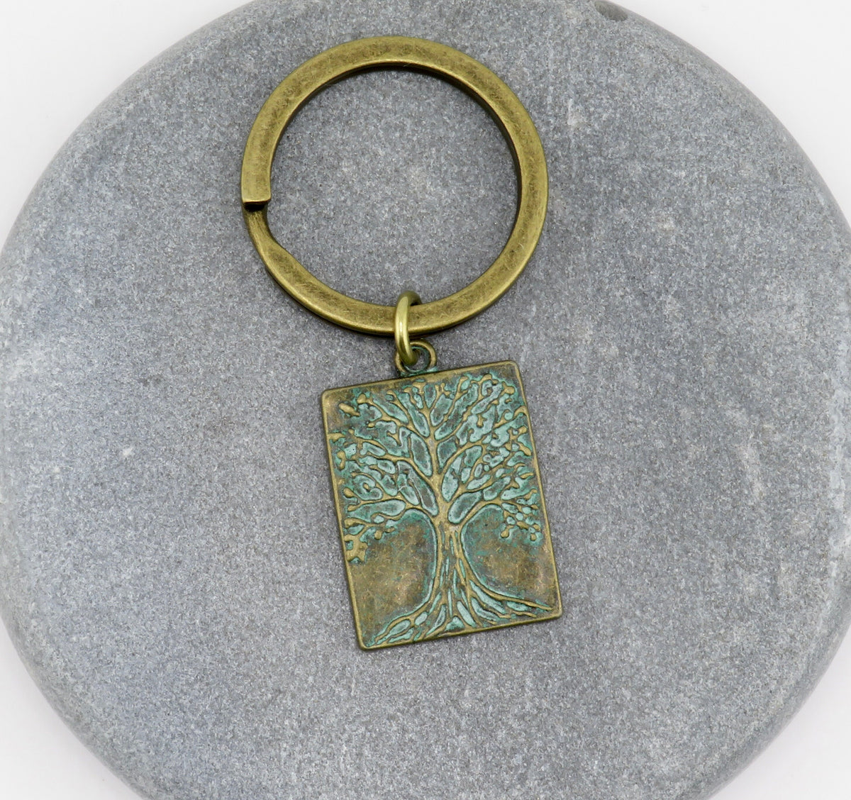 Tree Keyring Rustic Tree of Life Keyring – Mosaic Sun