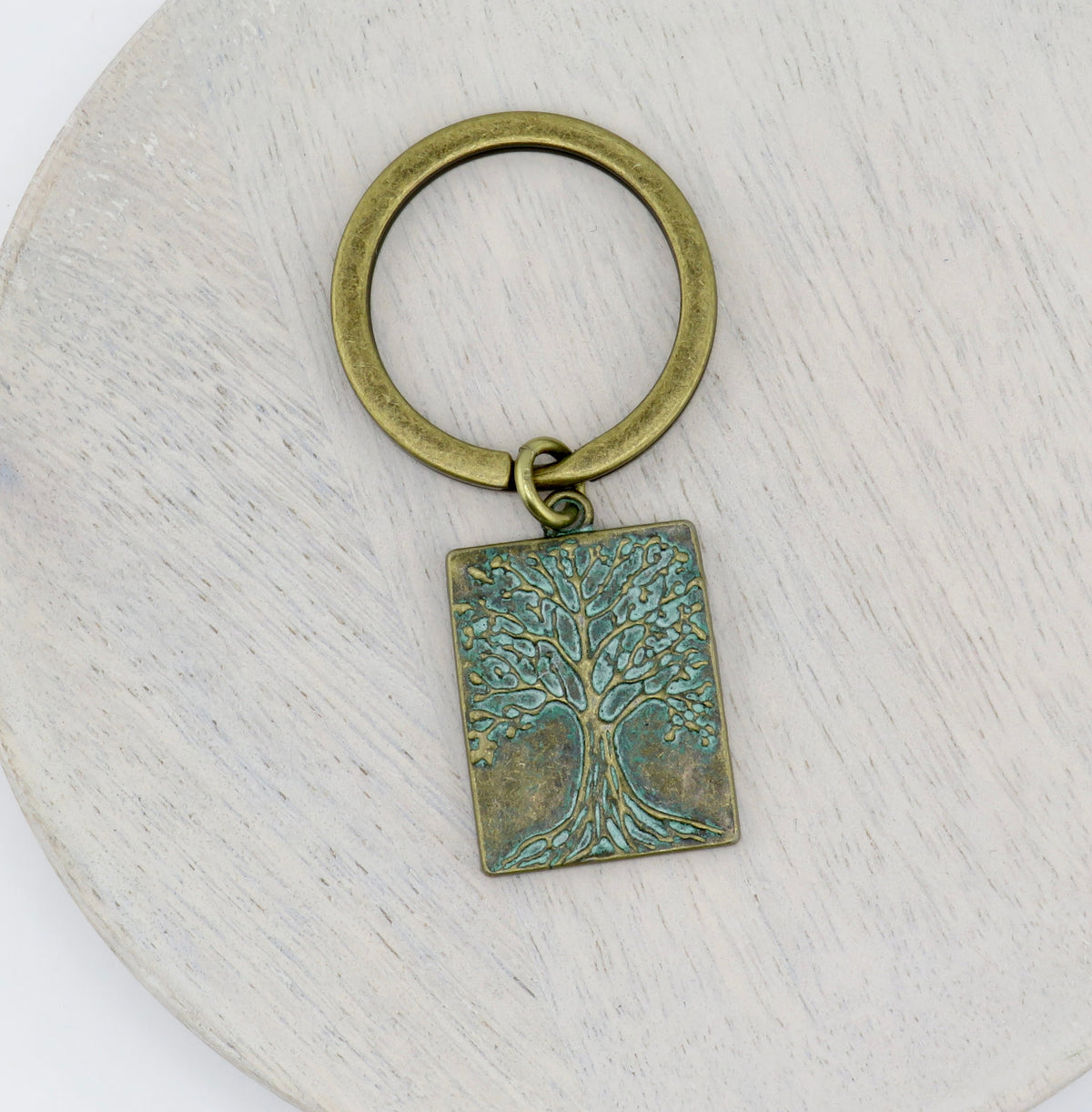 Tree Keyring Rustic Tree of Life Keyring – Mosaic Sun