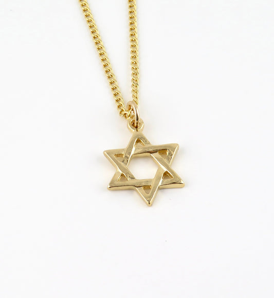Gold Jewish Star Necklace | Star of David Necklace | Gold Filled Magen David Pendant | Judaic Necklace | Gold Filled Jewish Star Necklace