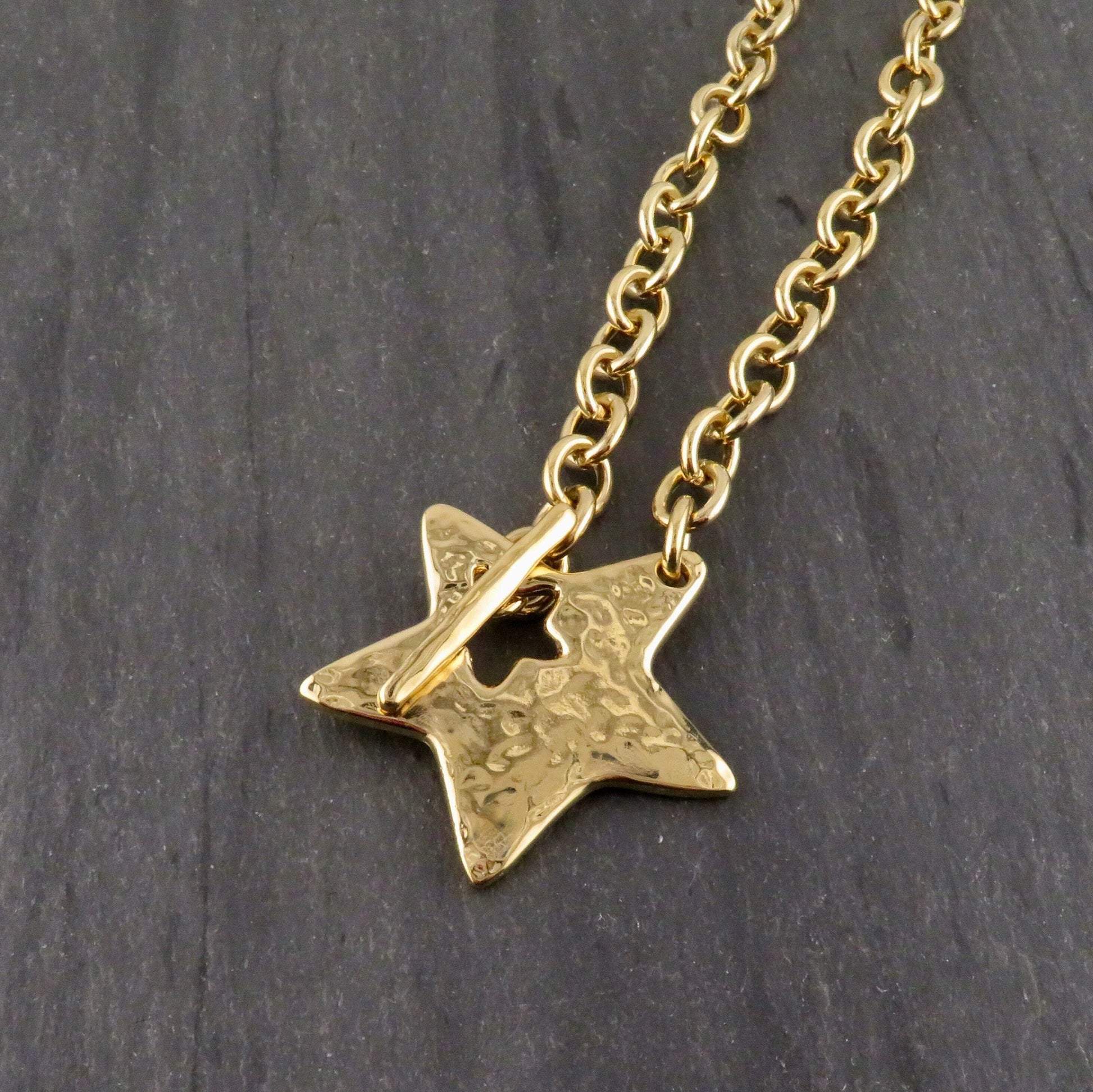Gold Star in Front Necklace