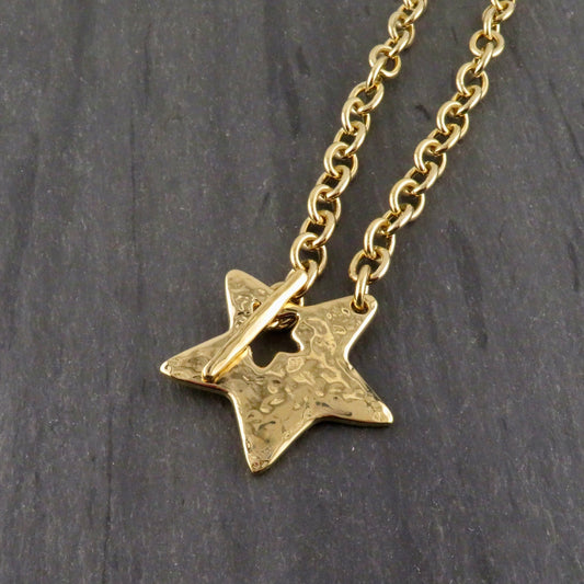 Gold Star in Front Necklace