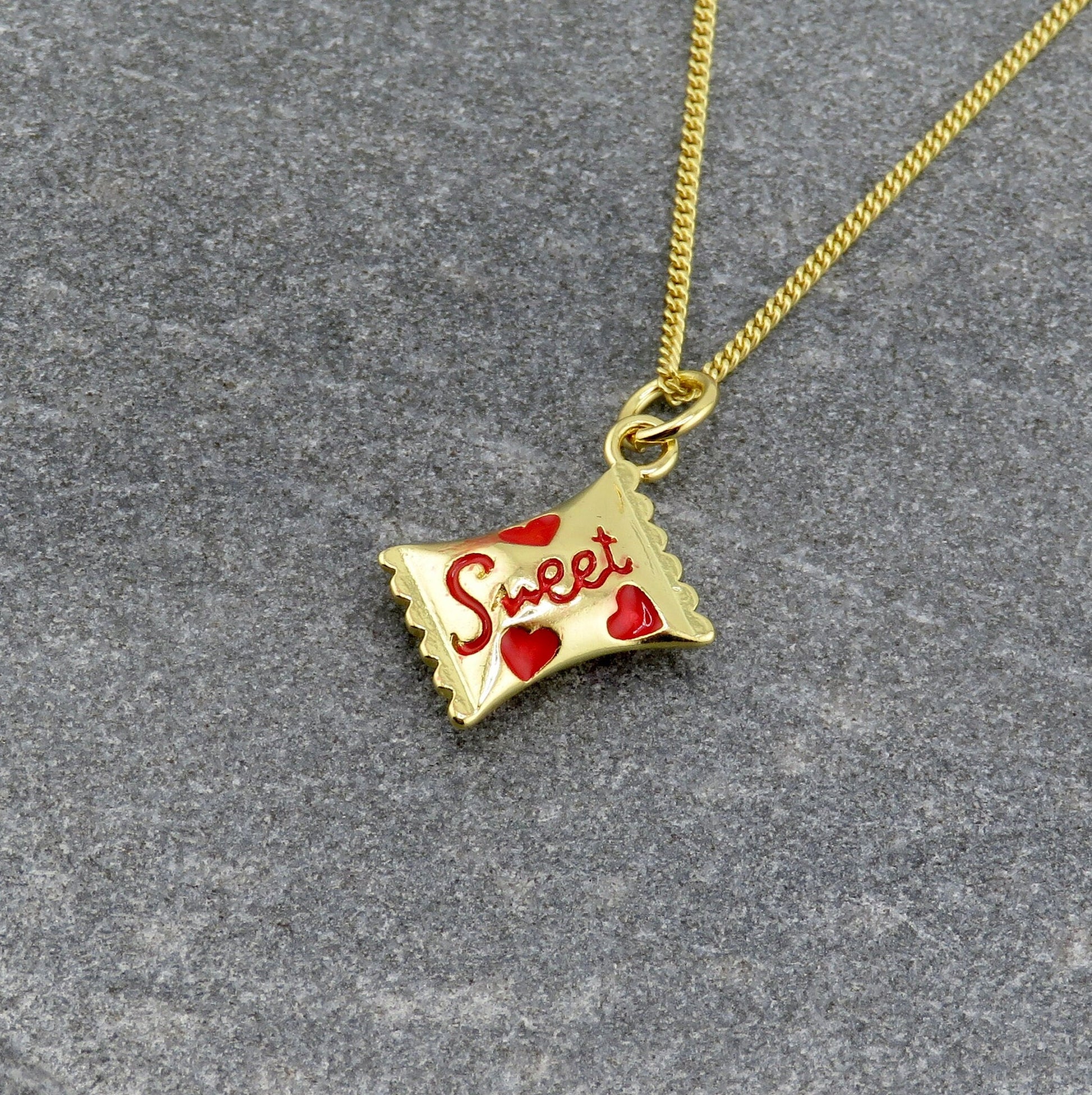 Sweet Red/Blue Candy Necklace